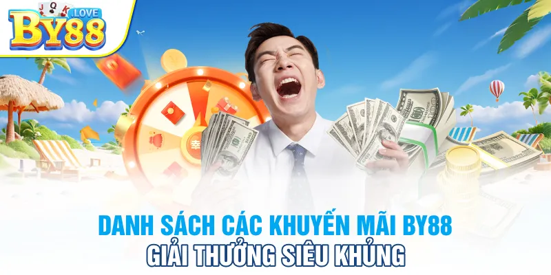 Danh sách các khuyến mãi BY88 giải thưởng siêu khủng